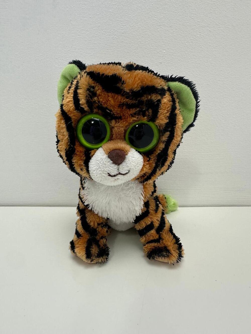 Ty Beanie Boo “Stripes” the Tiger - Solid Eye Colour *Rare* No Hang Tag (6 inch)